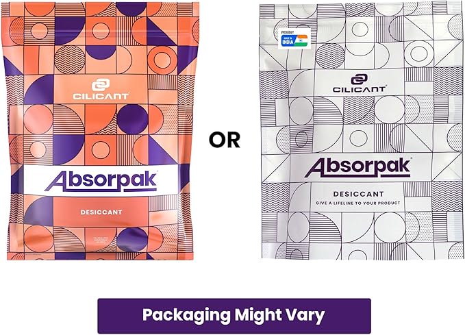 CILICAnt Absorpak Desiccant Pouches - 200 pcs Pack, Moisture Absorbers for Shoes, Jewelry, Clothes or Electronics, Ideal for Households, Food Pantries, Dried Food, Pet food, for Moisture, Medium