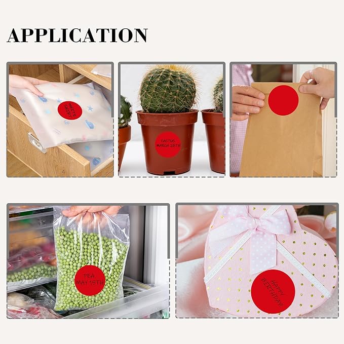 2 Inch Red Circle Stickers 500 Pcs,Permanent Color Coding Dots for Office,Home Organization, File Classification,Multipurpose Labels