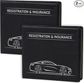 CANOPUS Car Registration and Insurance Holder, Car Document Holder, Vehicle Registration and Insurance Card Holder, Wallet for Auto, Trailer, Motorcycle, Truck, Vehicle Paperwork Organizer (2 Pack)