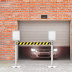 VICASKY Stanchion Sign Holder Queue Barrier Crowd Control Barriers Retractable Rope Supermarket Entrance Security Tape Belt Steel Ropes Heavy Duty Stanchions Holder Stainless Frame Stand