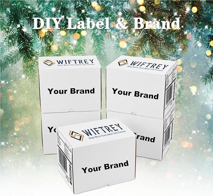 WIFTREY 8x6x6 inches Shipping Boxes set of 20 White Corrugated Cardboard Box for Packaging Small Business, Moving, Mailing