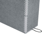 Lineco Archival Document Storage Box with Metal Edge, Acid-Free Gray Boxboard, Organize and Store Files, Prints, Photos, Legal-Sized Case 15.5" x 10.5" x 5" Wide