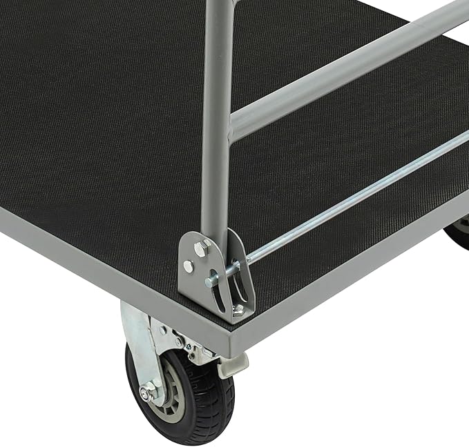 Heavy Duty Foldable Platform Truck Cart with 4 Wheels,36'' L x 24'' W Steel Rolling Flat Cart Push Cart Dolly Large Hand Truck Dolly 2200LBS Capacity Moving Hand Dolly for Groceries,Garage,Warehouse