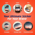 100 Custom Vinyl Stickers - Upload Your own Image, Text, Design, Logo - Personalized Logo Labels for Handmade, Packaging, Bottle, Jars, Candle, Brand Stickers (City, 6x6)