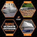Heavy Duty Poly Tarp 20' x 40' - Bulk Half Pallet (30 Pack) Thick Waterproof, UV Blocking Protective Cover - Reversible Silver & Black - 10 Mil Thick Polyethylene - by Xpose Safety