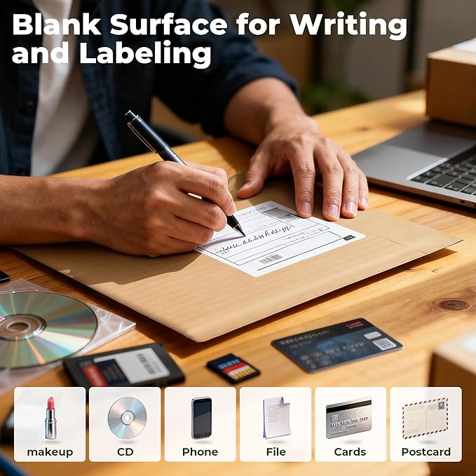 Tera Rigid Mailers Kraft Envelopes: 50 Pack 6x9 Inches Recyclable Mailing Shipping Envelope 80gsm Thickened Kraft Self Seal Corrugated Inside for Document CD Photos File Postcard Small Business