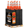 Xpose Safety 28 Inch Orange Slim Line Traffic Cones Heavy Duty 10lb 6" & 4" Collar - Bulk Full Pallet 279 Pack - Multipurpose PVC Plastic Safety Cone Parking, Caution & Construction - DOT Approved