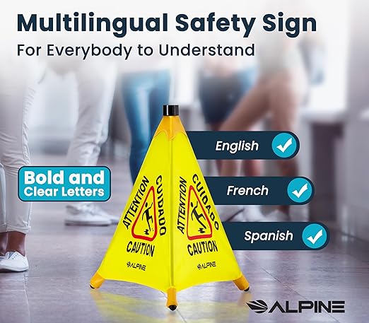 Pop-Up Wet Floor Warning Sign by Alpine