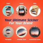 100 Custom Vinyl Stickers - Upload Your own Image, Text, Design, Logo - Personalized Logo Labels for Handmade, Packaging, Bottle, Jars, Candle, Brand Stickers (City, 5x5)