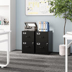 2 Drawers File Cabinet Metal Vertical Filing Cabinets Metal Lockable Storage Cabinets with Lock for Home Office to Hanging Files