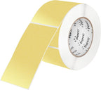 Perco Metallic Gold 3x5 Inch Perforated Sticker Labels — 150 Stickers Per Roll — with Permanent Adhesive for Product Labeling, Gift Boxes, Event Signage, Decorative Packaging & More — Made in USA