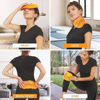 AllSett Health Reusable Hot and Cold Gel Ice Packs for Injuries | Cold Compress, Ice Pack, Gel Ice Packs, Cold Pack, ice Pack, Cold Packs for Injuries, 10.5 in Long x 5 in Wide, | 4 Pack Orange