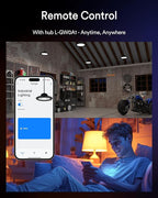 Lumary 32,000lm Smart Shop Light for Garage w/Motion Sensor 200W, Compatible with Alexa via Hub-Not Included, Bluetooth UFO LED High Bay Light Metal, 120-277V Brightness Dimmable, 5000K for Workshop