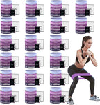 100 PCS Bulk Resistance Bands, Loop Exercise Bands Set for Gym Members Sports Class Students Gift, 5 Pieces Each Set with Storage Bag, Fitness Bands for Outdoor Home Gym Yoga Pilates