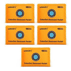 wisedry 100g [5 Packs] Reusable Desiccant Packs for Storage, Rechargeable Color Indicating Silica Gel Desiccant Packets, Moisture Absorbers for Storage Bins, Suitcase, Safe, 3D Filaments, Electronics