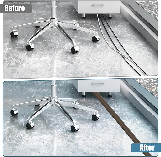Floor Cord Covers for Wires 3.3FT Cable Hider Wire Cover Self Adhesive Cord Hider Floor for Offices, Homes, Workshops, Warehouses Cable Cavity 0.39" W x 0.27" H