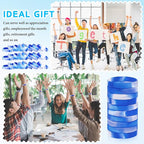 Liliful 100 Pcs Silicone Rubber Wristbands Rubber Wristband Bracelet Bands for Silicone Wristbands for Women Men(Dark Blue and White)