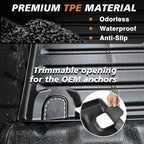 TripleAliners Truck Bed Mat Compatible with 2022 2023 2024 2025 Ford Maverick Hybrid & Gas Accessories Vehicle Perfectly Flush All Weather Protection TPE Heavy Duty Pickup Car Bed Cargo Mat