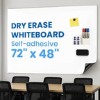 YOUNGJQ Magnetic Whiteboard Contact Paper 72" x 48", Self-Adhesive Magnetic Dry Erase White Board Sticker for Wall, Peel and Stick Wallpaper, Easy to Write and Clean for Home Playroom Office
