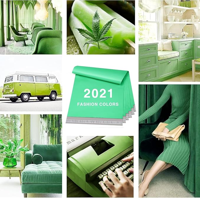 Metronic Poly Mailers 14.5X19 500Pack, Strong Adhesive Shipping Bags for Clothing, Waterproof Mailers Poly Bags for Small Businesses, Flexible Mailing Bags Packages Bags Green