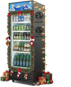Wilprep Commercial Refrigerator, 22.4 cu. ft. Upright Beverage Display Refrigerator with LED Lighting, 27.6" Glass Door Merchandiser Cooler, ETL, ETL sanitation Listed