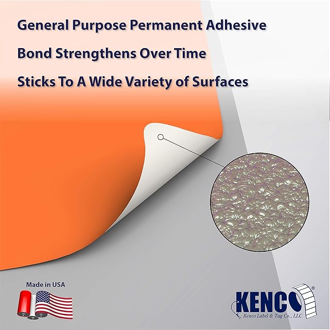 4" X 6" Direct Thermal Perforated Stickers Labels for Shipping Labels, Inventory, and Color Coding - Compatible with Zebra, Rollo, Godex and More (Orange, 1 Roll)