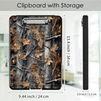 Clipboard with Storage,Office Supplies Nursing Clipboards Folder with Pen Holder Plastic Foldable Clip Board with Storage for Nurse Teacher,Camouflage Forest