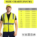 AYKRM 2 Pockets Reflective Safety Vest High Visibility Class II Mesh Vest for Women & Men Meets ANSI Standards