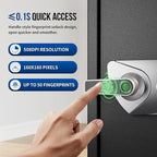 BlackSmith Large Home Safe Box 2.0 Cub Biometric Safe Fingerprint Recogntion Lock Box with Removable Shelf LED Light Fireproof Bag Wall Mount Cabinet Safe for Home Office Hotel, Black