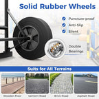 Goplus Hand Truck, P-Handle Hand Truck Dolly w/770LBS Capacity, Vertical Loop Handle, 10” Rubber Wheels, 14.5”x 8.5” Foldable Nose Plate, Heavy Duty Metal Dolly Cart for Lifting, Stairs