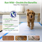 39" x50' Heavy-Duty Floor Protection | Construction Grade Carpet Protector | Drop Cloth Plastic Film for Hardwood Floors | Waterproof Painters Covering with No Residue(Ice Blue)