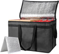 mosago Insulated Food Delivery Bag - Reusable Thermal Cooler Grocery Bags for Catering & Delivery, Pizza Carrier for Events, Large Capacity Bag Keeps Food Hot/Cold for Shopping, Commercial (with Base)