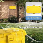 Flemoon [2 Pack] Outdoor Electrical Box Waterproof, Medium Weatherproof Electrical Box (11.5x5.2x4 inch) w/6 Cable Entry Ports, Extension Cord Cover for Power Strip, Timer, Holiday Light, Yellow
