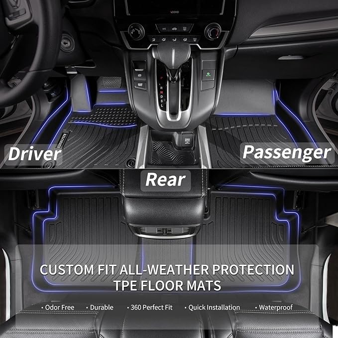 KELCSEECS® Floor Mats & Cargo Liner with Seatback Mats for 2025 Mazda CX-50 Hybrid,All Weather Protection TPE Floor Liners Front& Rear Row Full Set CX50 Hybrid Accessories Black
