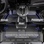 KELCSEECS® Floor Mats & Cargo Liner with Seatback Mats for 2020-2026 Ford Explorer 6 Seats(2nd Row Captain Seats),All Weather Protection TPE Floor Liners Full Set Explorer Accessories Black