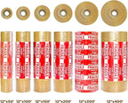 Honeycomb Packing Paper, 12"x50' Red | Perforated Honeycomb Packing Paper Recyclable Moving Supplies for Shipping & Moving | Plastic-Free Alternative to Bubble Cushion Wrap with 36 Fragile Stickers