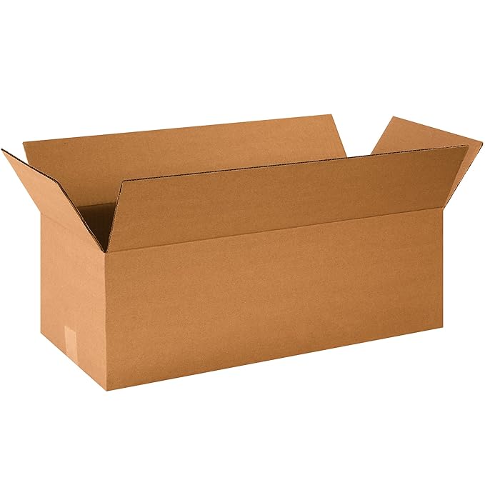 BOX USA Shipping Boxes 24"L x 10"W x 8"H 25-Pack Long Corrugated Boxes for Moving, Shipping, Mailing, Packing, Packaging and Storage