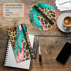 Car Registration and Insurance Holder,Leather Vehicle Glove Box Organizer Wallet for Document,Perfect for any Car,Truck,Motorcycle,Driver License,Trailer or Boat,Men & Women,Colorful Leopard Print