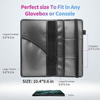 Car Registration and Insurance Holder,Leather Insurance License and Registration Card Holder for Car Glove Box, Auto Truck Document Holder Organizer for Men Women-Forest Trees in Fog