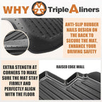 TripleAliners for 2023 2024 2025 2026 Colorado & Canyon Truck Bed Mat and Floor Mats Front Rear Full Set Liners All Weather TPE Accessories (Bed Mat+Floor Mats)