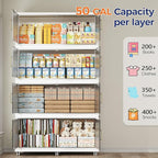 200Gal Extra Large Stackable Storage Bins with Lid, 800Qt Collapsible Storage Box with Wheels, Closet Organizers and Storage Cabinet Container for Home, Kitchen, Office, Bedroom, 4Pack White