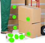 2 Inch Fluorescent Green Circle Stickers 500 Pcs,Permanent Color Coding Dots for Office,Home Organization, File Classification,Multipurpose Labels