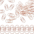 COHEALI 100Pcs Small Crescent Shaped Paper Clips Metal Decorative Clips Rose Gold Multi-Use Office Document Fasteners for Bills and School Supplies