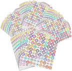Outus 5000 Pcs 1 Inch 1 to 100 Number Stickers Small Number Dot Labels Consecutive Inventory Locker Storage Organizing Removable Stickers for Indoor Outdoor Office Rainbow