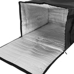 Large Capacity Insulated Pizza Bag with Double Zippers Lightweight Thermal Food Cooler for Hot and Cold Foods Portable Grocery Insulated Carry Bag