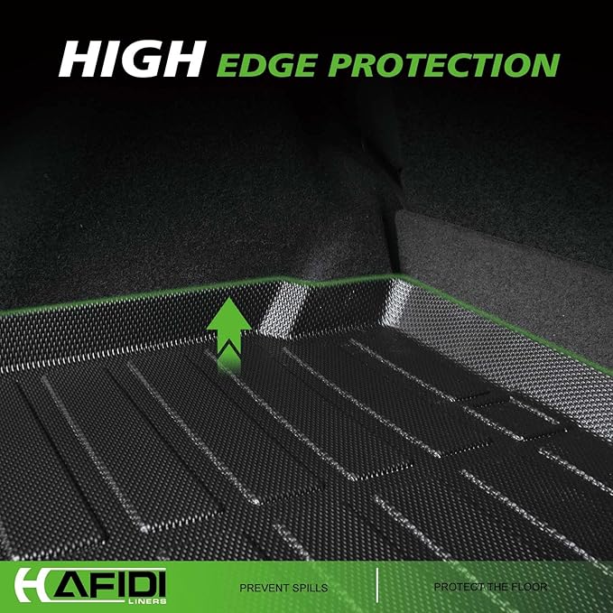 HAFIDI® Floor Mats & Cargo Liner Set Fit for 2023 2024 2025 Mazda CX-50 All Weather Protection TPE Anti-Slip Automotive Full Set Floor Liners Custom Mazda CX50 Accessories - Black