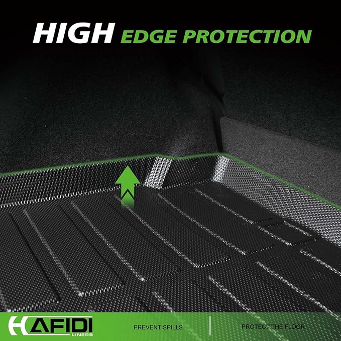 HAFIDI® Floor Mats & Cargo Liner & Seatback Cargo Set Fit for 2025 2026 Nissan Armada/Infiniti QX80 7 Seats All Weather Protection TPE Anti-Slip Automotive Full Set Floor Liners Accessories - Black
