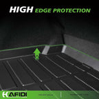 HAFIDI® Floor Mats & Cargo Liner Set Fit for 2026-2021 Kia Sorento Hybrid & 2025-2022 Kia Sorento Plug-in Hybrid (PHEV) All Weather Protection TPE Car Full Set Floor Liners Custom Accessories - Black