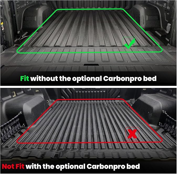 LASFIT Truck Bed Mat 2019-2026 for Chevrolet Chevy Silverado 1500 | GMC Sierra 1500 (Only Fit 5.8FT Bed), Bed Liner for Chevy Silverado GMC Sierra 1500, Not Fit Optional CarbonPro Bed