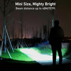 Blukar Rechargeable EDC Flashlight, Mini Keychain Flash Light with 3 Lighting Modes, Memory Function, Waterproof, Compact and Portable Pocket Light for Everyday Carry, Emergency,Camping-Red
